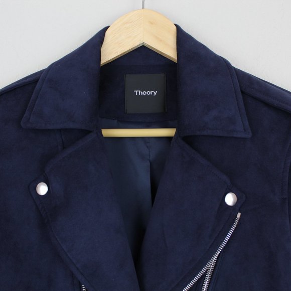 NWT Theory Moto Jacket in Faux Suede - Picture 5 of 14